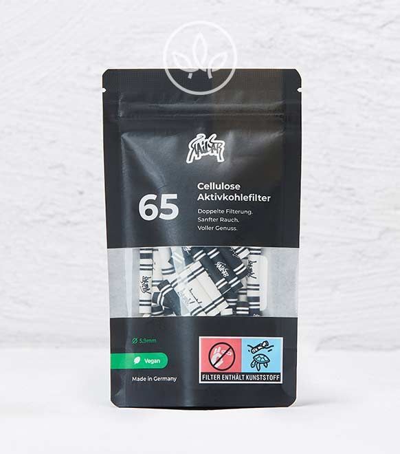 Cellulose Aktivkohlefilter Weiss – Schwarz Mix 65 Stück