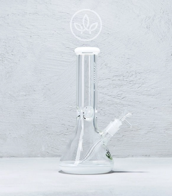 Glasbong Eis 30cm 9mm Glas, Weiss