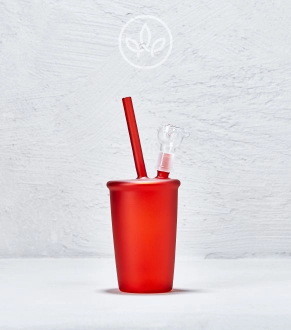 Glasbong Becher, Rot