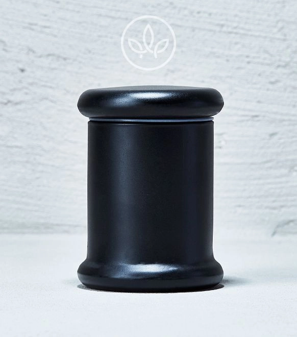 Luftdichte Cannabis Aufbewahrung Glas, Schwarz