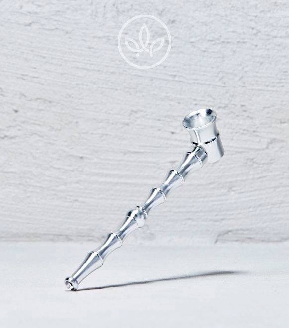 Aluminiumpfeife Bambuslook, Silber