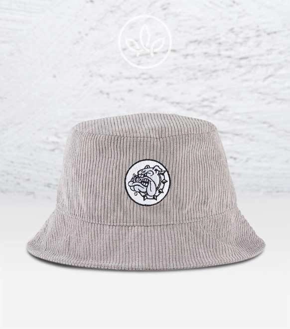 Bucket-Hut Unisex bestickt in Grau